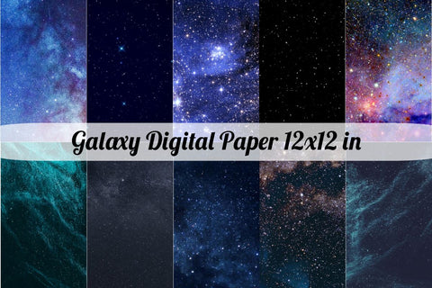 10 Galaxy Digital Paper Bundle Digital Pattern TheCrafterDepot 