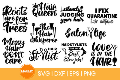 10 Hair svg quote bundle SVG Maumo Designs 