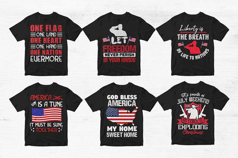 10 Independence Day t-shirt design Bundle-Trendy Pod Best T-Shirt Design Bundle SVG Svgcraft 