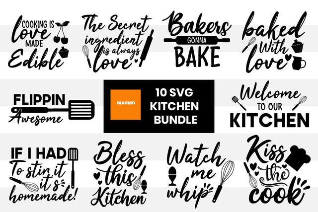 10 Kitchen svg quote bundle SVG Maumo Designs 