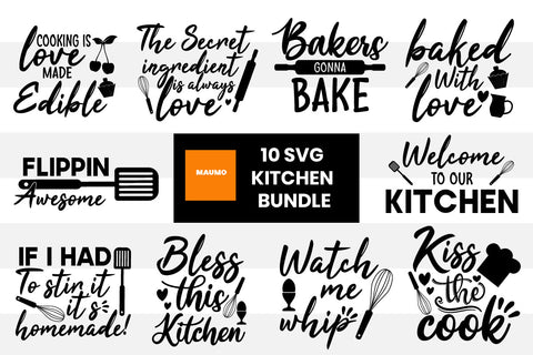 10 Kitchen svg quote bundle SVG Maumo Designs 