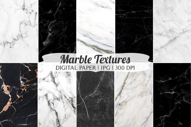 10 Marble Digital Paper Bundle 300 DPI JPG Digital Pattern TheCrafterDepot 