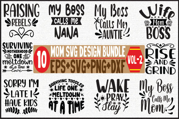 10 Mom Svg Bundle SVG thesvgfactory 