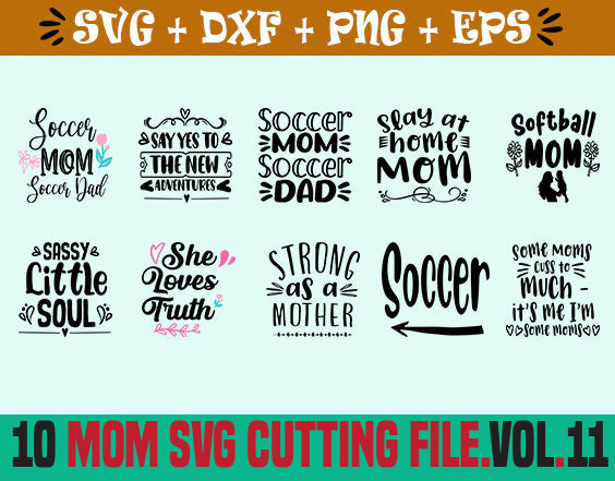 10 Mom SVG cut bundle Designs SVG SVG Studio 
