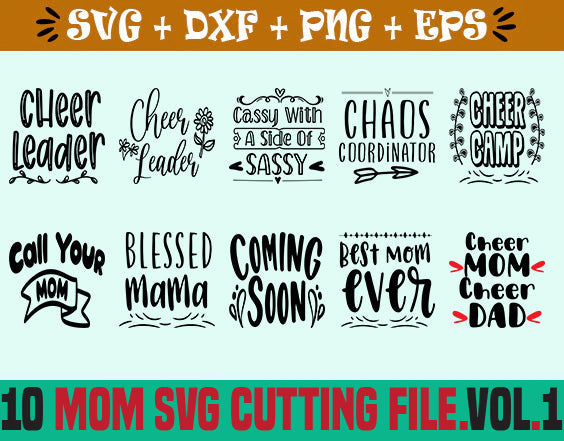 10 MOM SVG CUT FILE.VOL.1 SVG SVG Studio 