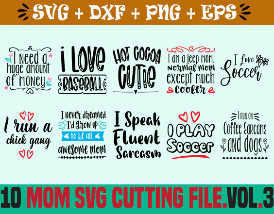 10 MOM SVG CUT FILE.VOL.3 SVG SVG Studio 