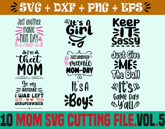 10 MOM SVG CUT FILE.VOL.5 SVG SVG Studio 