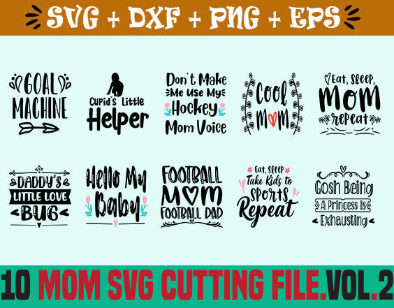 10 MOM SVG CUTTING FILE.VOL.2 SVG SVG Studio 