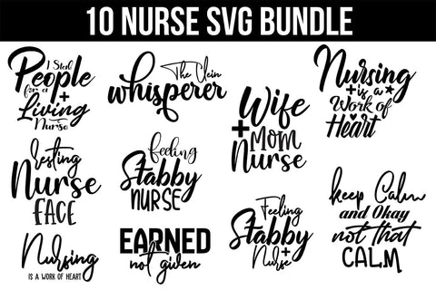 10 Nurse SVG Bundle, Nurse SVG SVG orpitasn 