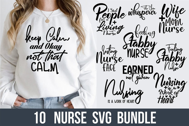 10 Nurse SVG Bundle, Nurse SVG SVG orpitasn 