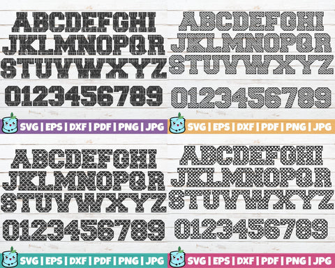 10 Pattern Alphabets And Numbers SVG Bundle SVG MintyMarshmallows 