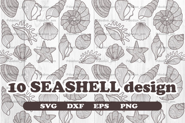 10 seashell design svg, dxf, eps, png SVG dadan_pm 