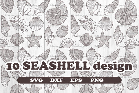10 seashell design svg, dxf, eps, png SVG dadan_pm 