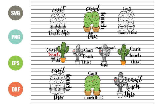 10 Styles Can't Touch This! Svg Png Dxf Eps Cut Files SVG Artstoredigital 