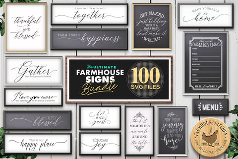 100 Christmas Farmhouse Signs Bundle | SVG BEST SELLER | SVG The Vintage Signs Shop 