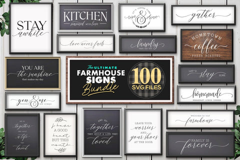 100 Christmas Farmhouse Signs Bundle | SVG BEST SELLER | SVG The Vintage Signs Shop 