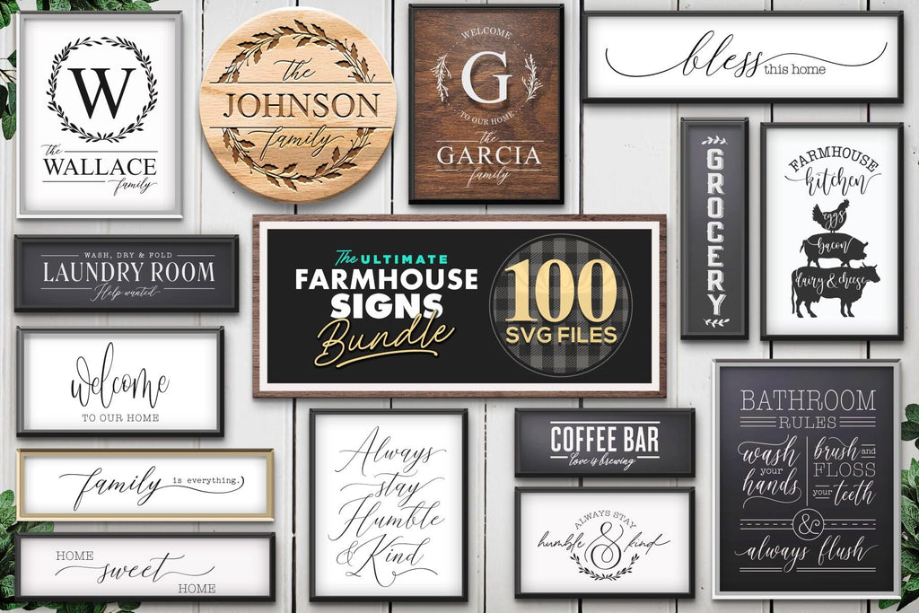 100 Christmas Farmhouse Signs Bundle | SVG BEST SELLER | - So Fontsy
