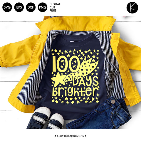100 Days Brighter Stars SVG Kelly Lollar Designs 