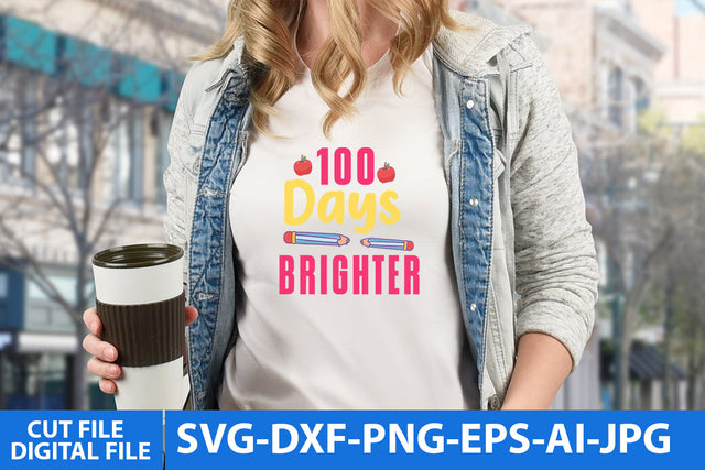 100 Days Brighter SVG Cut File SVG BlackCatsMedia 