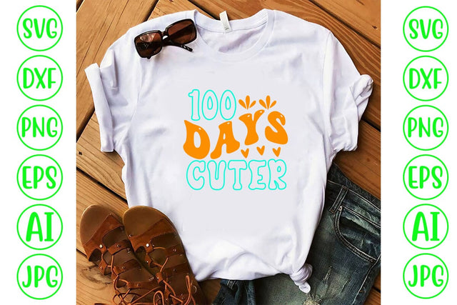100 Days Cuter Retro SVG SVG Syaman 