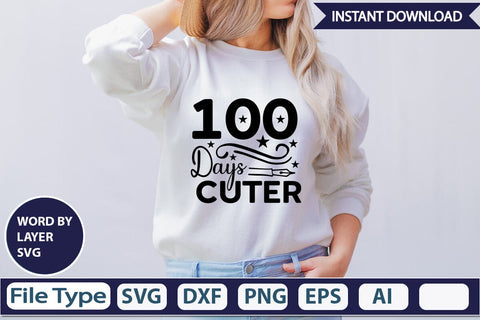 100 Days Cuter SVG Design SVGs,Quotes and Sayings,Food & Drink,On Sale, Print & Cut SVG DesignPlante 503 