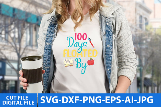 100 Days Floated by SVG Cut File SVG BlackCatsMedia 