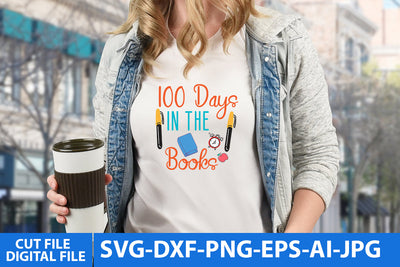100 Days In The Books SVG Cut File , 100 Days Of SVG Design SVG BlackCatsMedia 