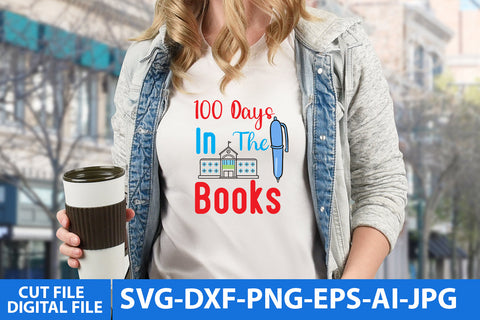 100 Days In The Books SVG Cut File SVG BlackCatsMedia 