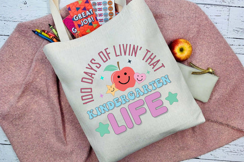 100 Days Of Livin’ That Kindergarten Life Sublimation Sublimation Rupkotha 