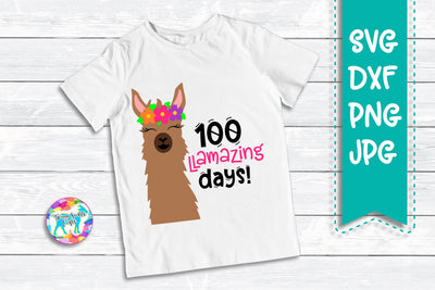 100 days of school - Llamazing Cut file SVG Twiggy Smalls Crafts 