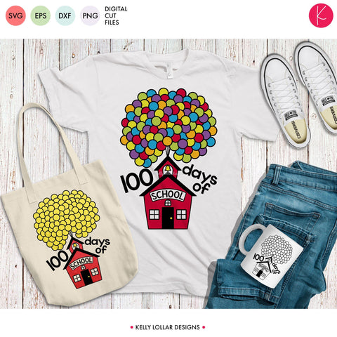 100 Days of School Schoolhouse SVG Kelly Lollar Designs 