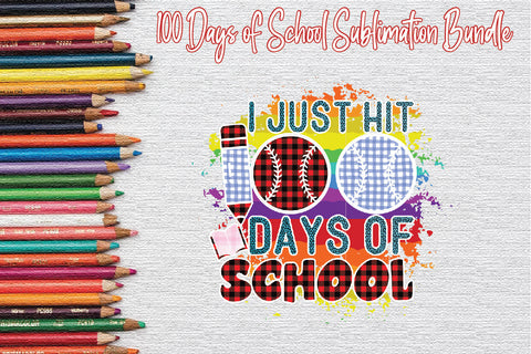 100 Days of School Sublimation Bundle Sublimation Creativeart88 