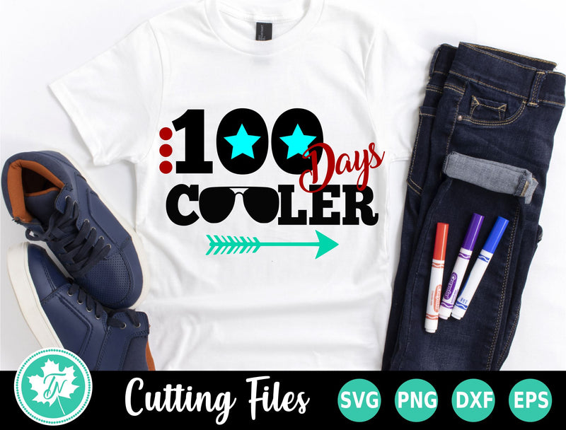 100 Days of School SVG | 100 Days Cooler SVG TrueNorthImagesCA 