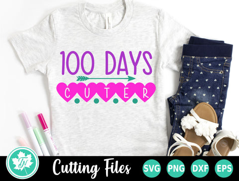 100 Days of School SVG | 100 Days Cuter SVG TrueNorthImagesCA 