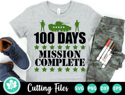 100 Days of School SVG | 100 Days Mission Complete SVG TrueNorthImagesCA 