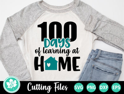 100 Days of School SVG | 100 Days of Learning at Home SVG TrueNorthImagesCA 