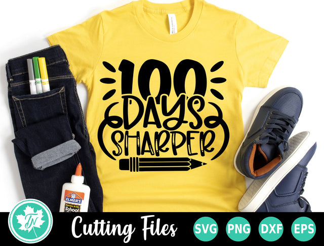 100 Days of School SVG | 100 Days Sharper 2 SVG TrueNorthImagesCA 