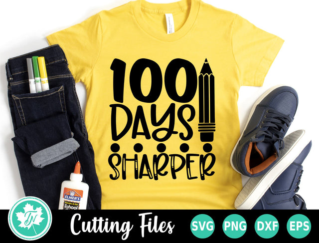 100 Days of School SVG | 100 Days Sharper SVG SVG TrueNorthImagesCA 