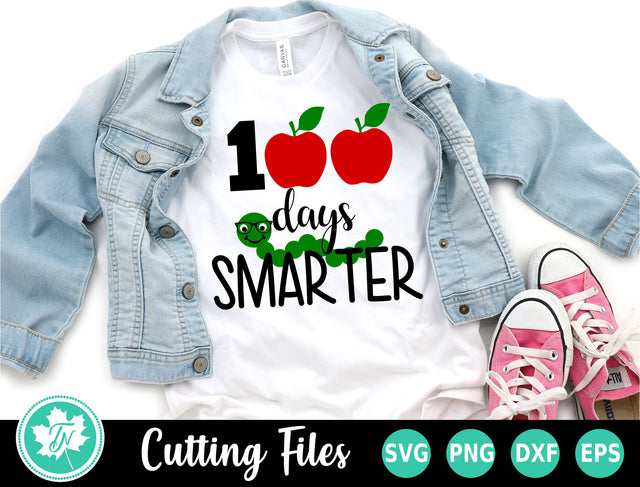 100 Days of School SVG | 100 Days Smarter SVG TrueNorthImagesCA 