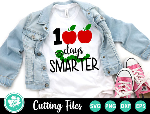 100 Days of School SVG | 100 Days Smarter SVG TrueNorthImagesCA 