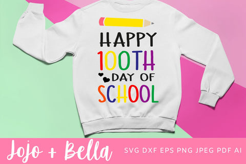 100 Days of School Svg, 100 Days Svg, 100th Day of School Svg, School Svg, 100th Day of School Svg, Teacher, Svg Designs For Cricut. SVG Jojo&Bella 