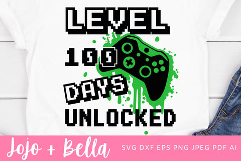100 Days of School Svg, 100 Days Svg, 100th Day of School Svg, School Svg, Gamer Svg, Teacher, Svg Designs For Cricut, Sublimation Design SVG Jojo&Bella 