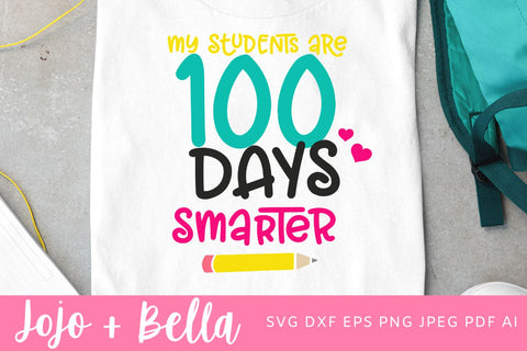 100 Days of School Svg, 100 Days Svg, 100th Day of School Svg, School Svg, Pencil Svg, Teacher, Svg Designs For Cricut, Sublimation Design SVG Jojo&Bella 