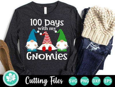 100 Days of School SVG | 100 Days With My Gnomies SVG TrueNorthImagesCA 