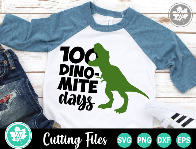 100 Days of School SVG | 100 Dinomite Days SVG TrueNorthImagesCA 
