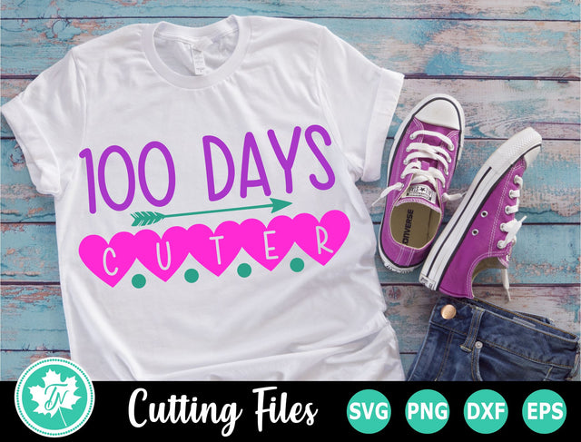 100 Days of School SVG | 100th Day SVG | 100 Days Cuter SVG TrueNorthImagesCA 