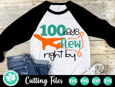 100 Days of School SVG | 100th Day SVG | Airplane SVG SVG TrueNorthImagesCA 