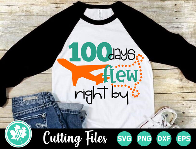 100 Days of School SVG | 100th Day SVG | Airplane SVG SVG TrueNorthImagesCA 
