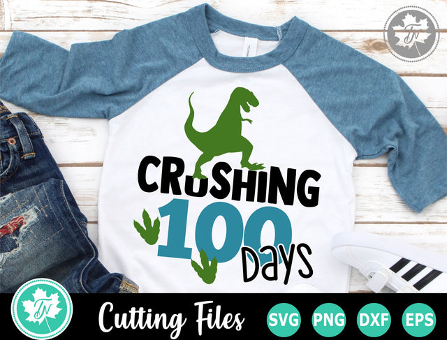 100 Days of School SVG | 100th Day SVG | Dinosaur SVG SVG TrueNorthImagesCA 