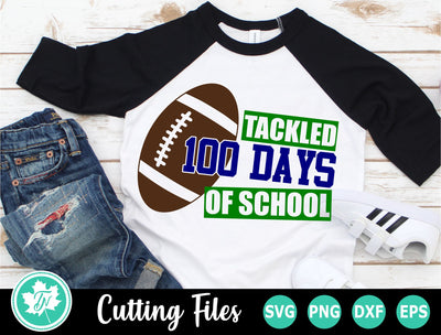 100 Days of School SVG | 100th Day SVG | Football SVG SVG TrueNorthImagesCA 